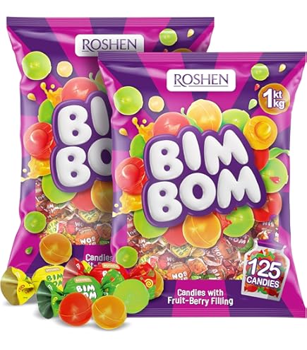 Amazon.com : Roshen Bim Bom Hard Candy – Assorted Fruit & Berry